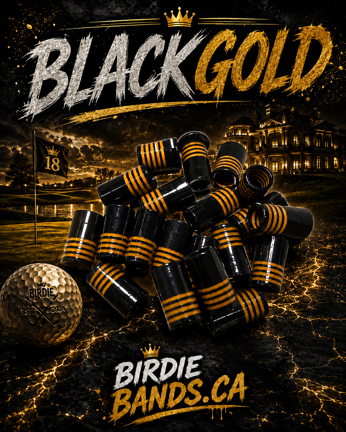 Blackgold .355 ferrules 1 inch 10pack